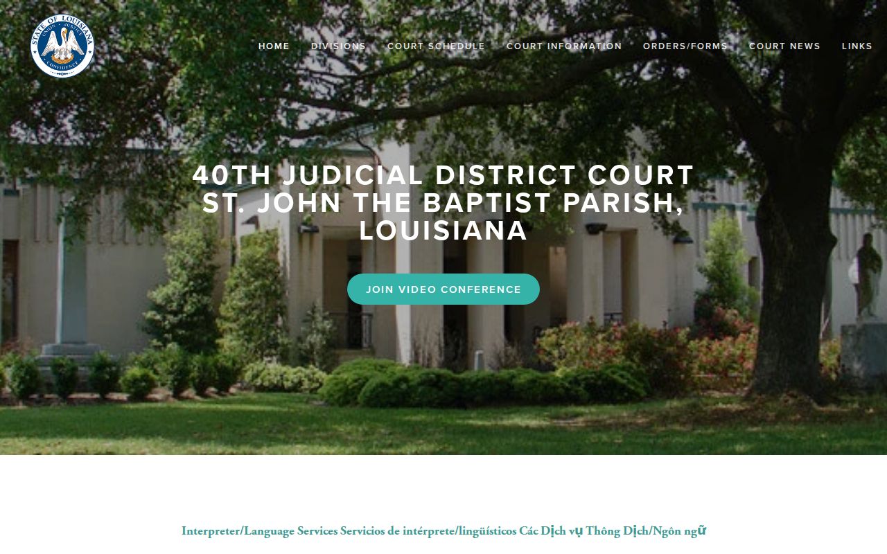 40th Judicial District Court courthouse in Edgard used for warrant records